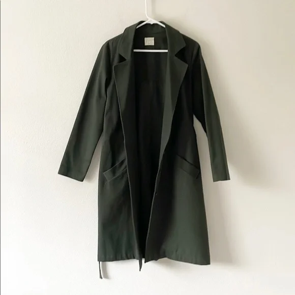 First Rite Green  herringbone utility Shop Coat - Picture 6 of 16